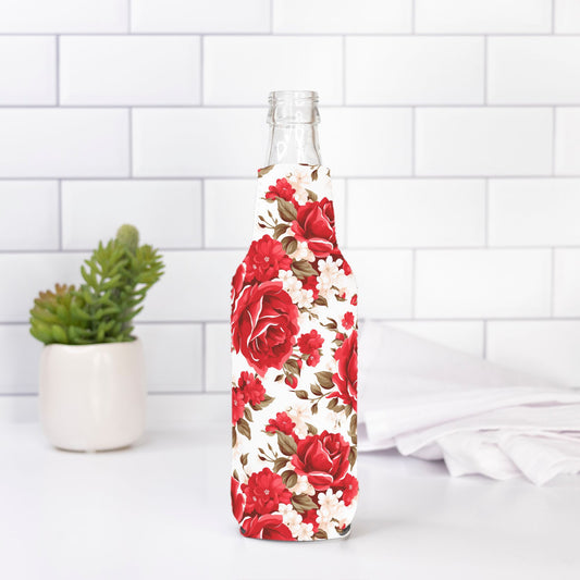Elevate your bottle's look with our Bottle Wrap - Red Roses from Designs On The Go. Featuring a beautiful red roses design, this durable wrap adds an elegant and romantic touch to your hydration routine. Perfect for showcasing your sophisticated style, it's an ideal accessory for any bottle.