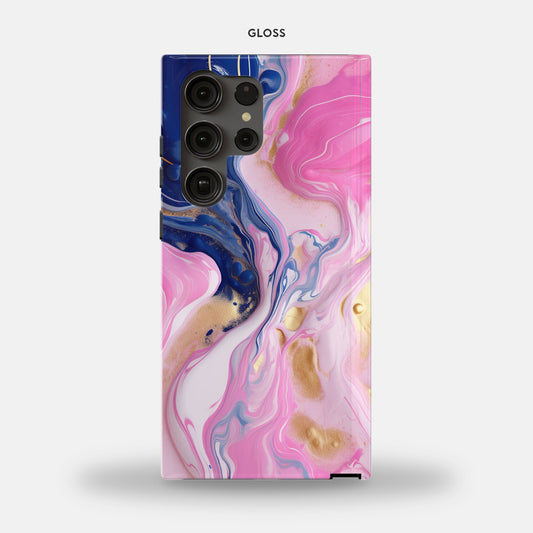 Samsung Galaxy S23 Ultra Tough Case - Pink Paint Swirl