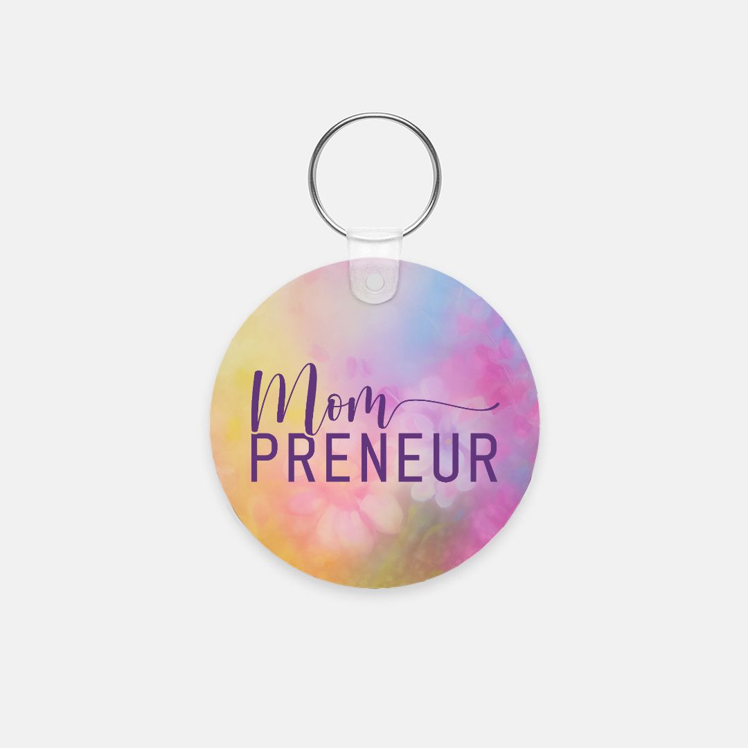Key Chain (Round) - Mompreneur Fantasy Flowers