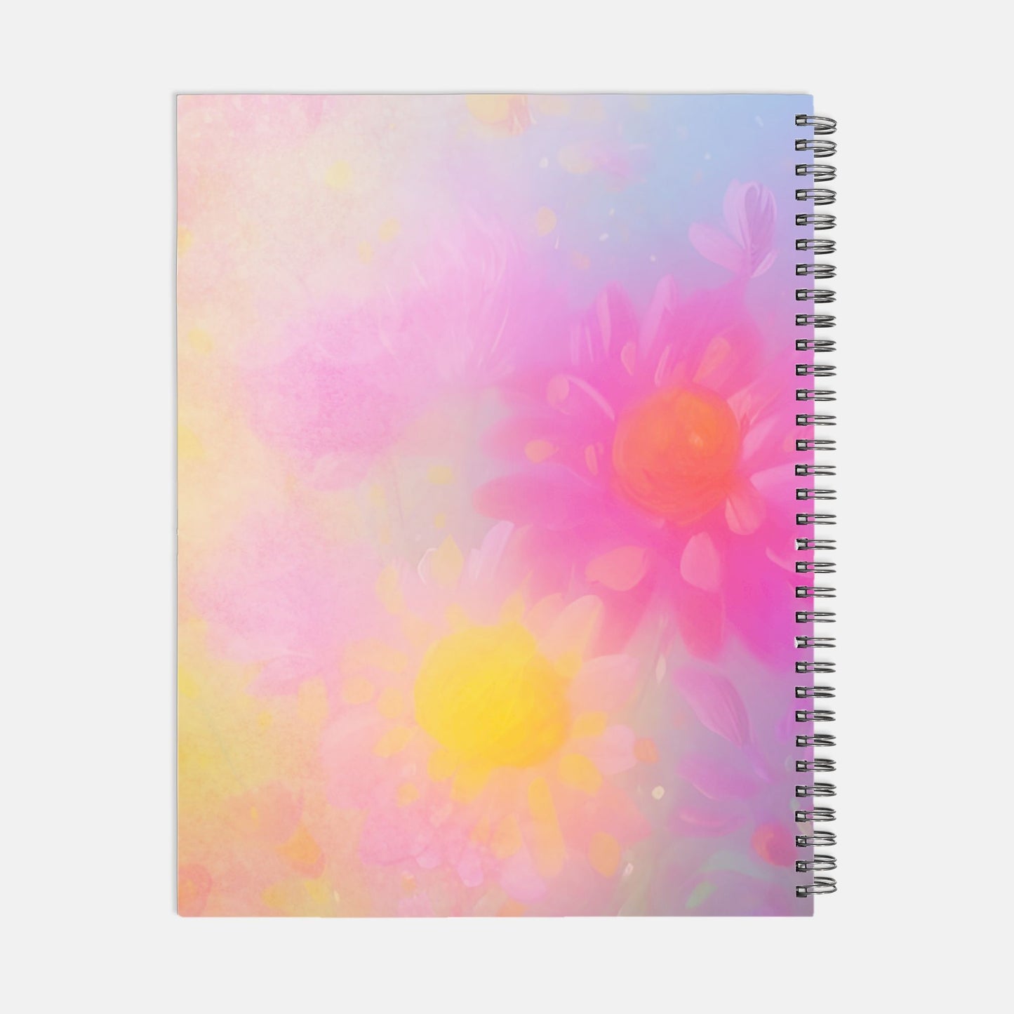 Notebook Hardcover Spiral 8.5 x 11 - Mompreneur Fantasy Flowers