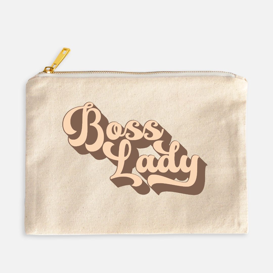 Zipper Canvas Bag - Boss Lady Retro