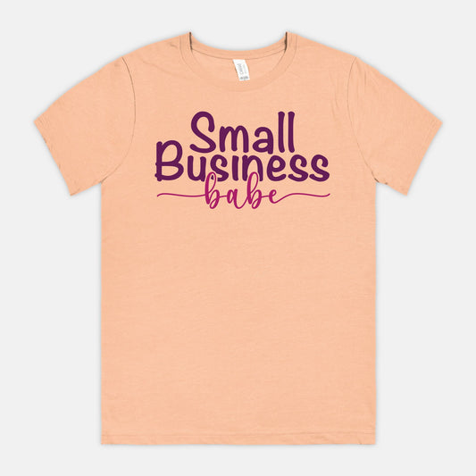 Celebrate small business ownership with Bella Canvas Unisex Tee 3001CVC - Small Business Babe, from Designs On The Go. Elevate your entrepreneurial spirit with this chic and comfortable tee, perfect for showcasing your pride as a small business owner.