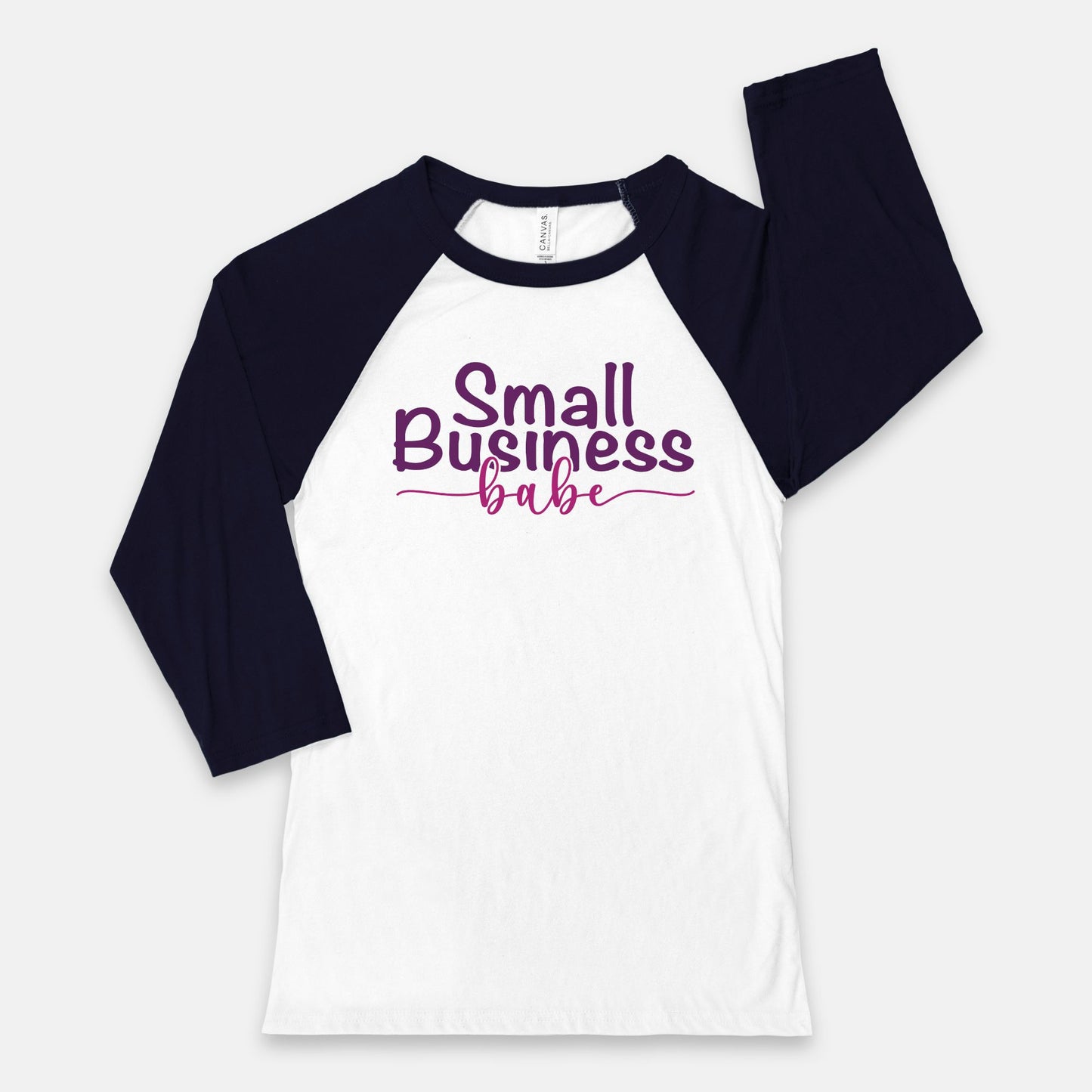 Celebrate small business ownership with Bella Canvas Unisex Baseball T-Shirt - 3200 - Small Business Babe, from Designs On The Go. Elevate your entrepreneurial style effortlessly.