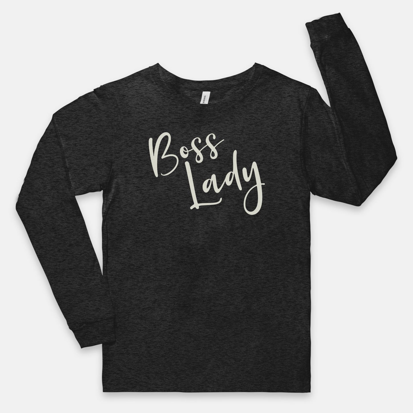 Elevate your wardrobe with the Bella Canvas Unisex Jersey Long Sleeve Tee 3501 - Boss Lady Classy, from Designs On The Go. Showcase your sophistication and confidence effortlessly with this stylish and comfortable jersey tee.