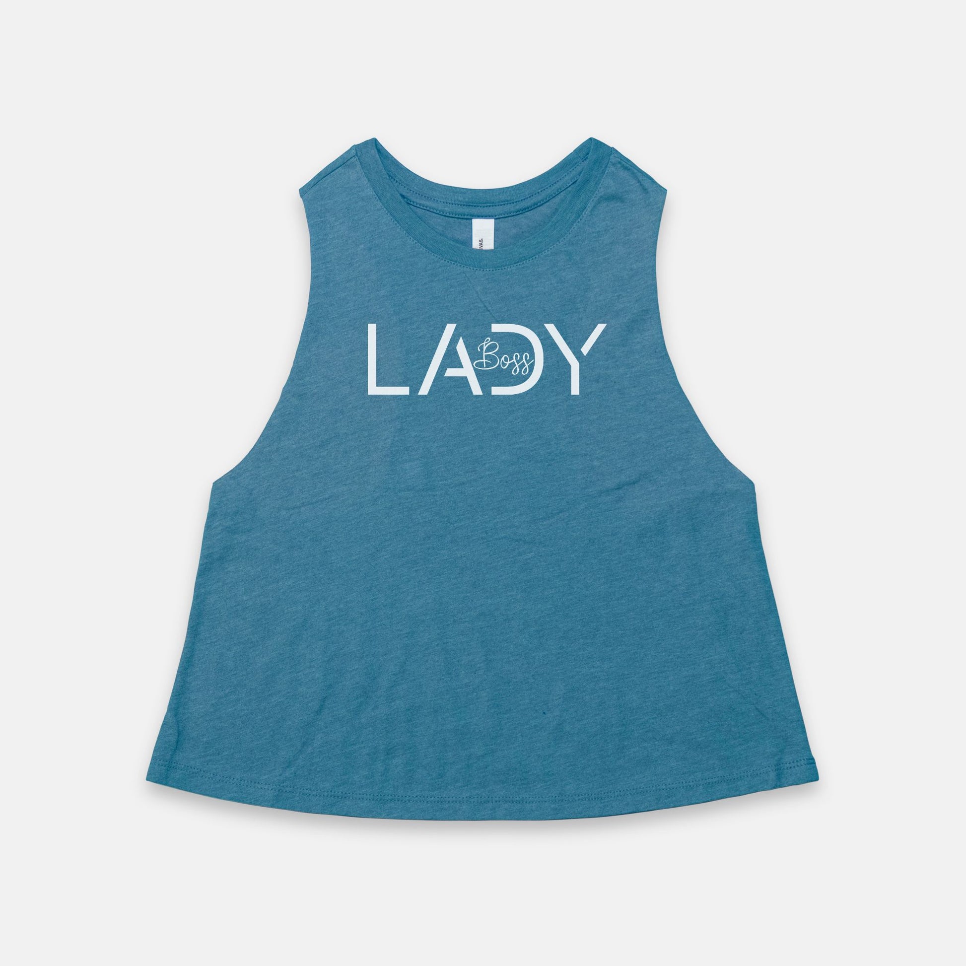 Step into modern elegance with the Bella Canvas Racerback Cropped Tank 6682 - Boss Lady Modern, from Designs On The Go. Elevate your wardrobe effortlessly.