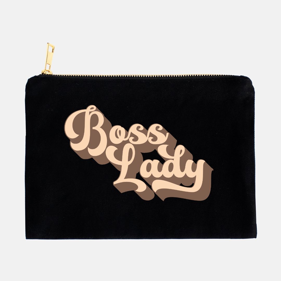 Zipper Canvas Bag - Boss Lady Retro