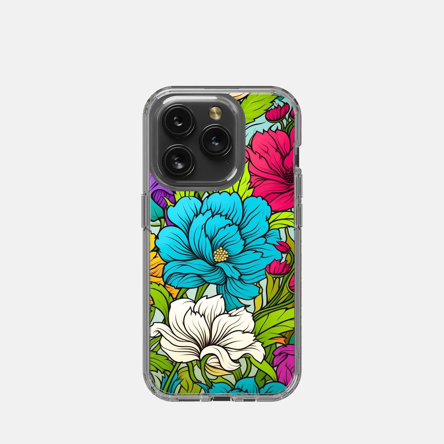 iPhone 15 Pro Clear Case - Blooming Bright