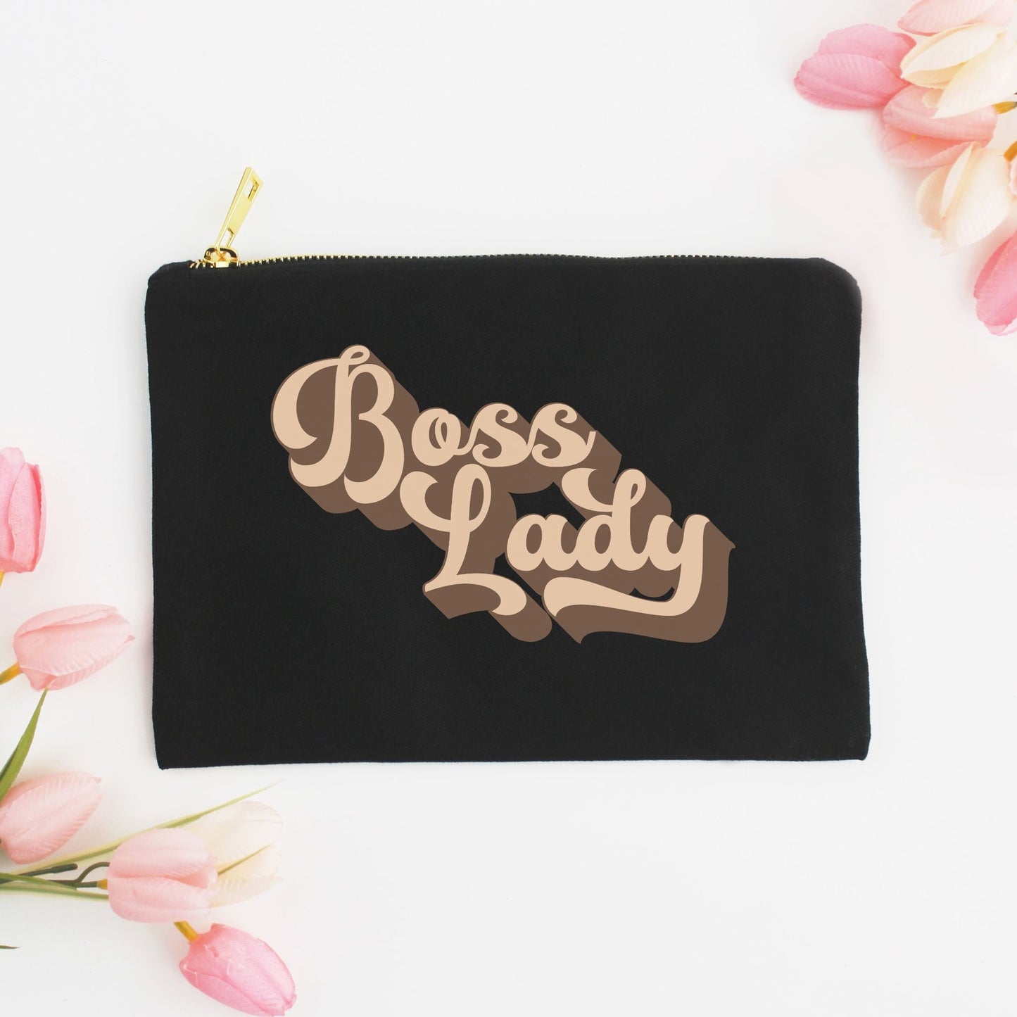 Zipper Canvas Bag - Boss Lady Retro