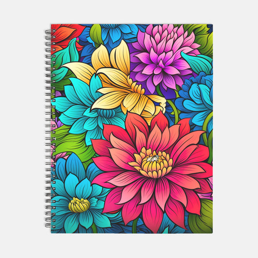 Notebook Softcover Spiral 8.5 x 11 - Bright Daisy