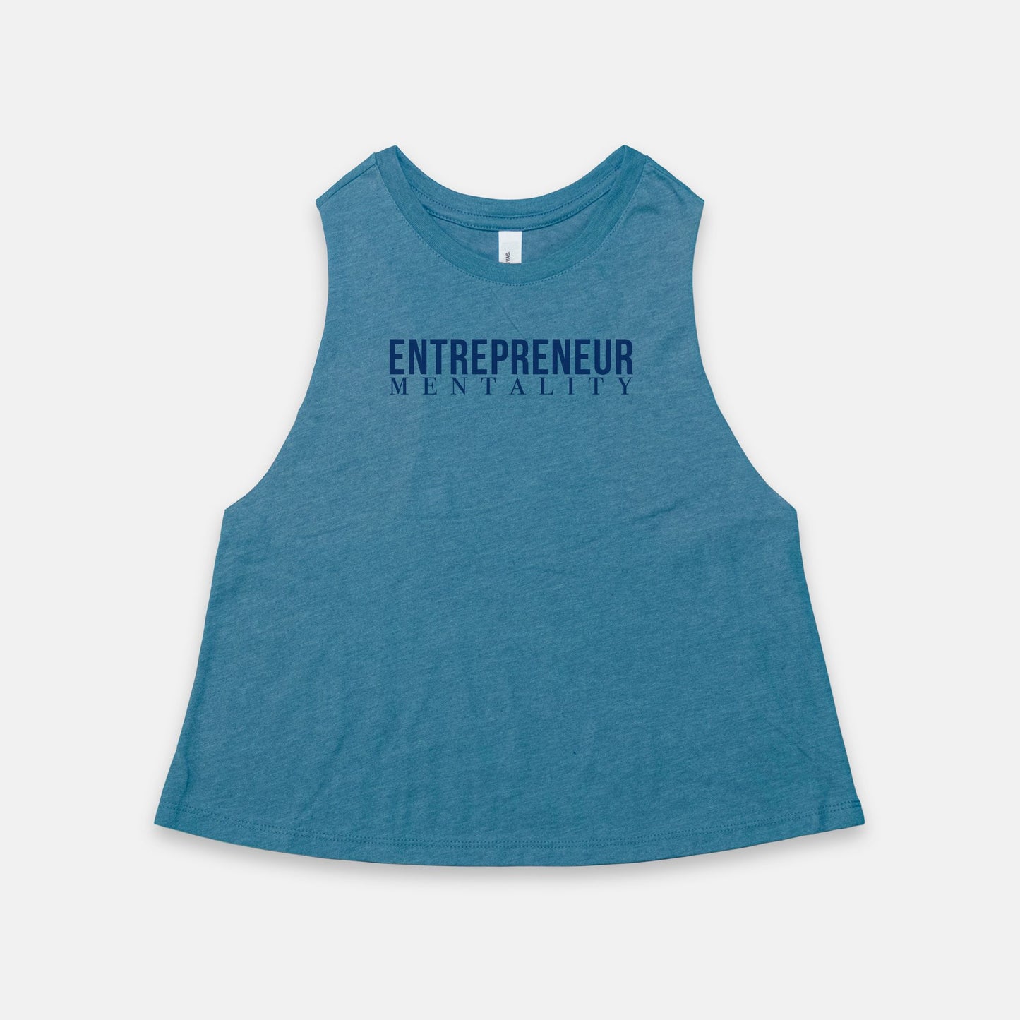 Embody entrepreneurial spirit with Bella Canvas Racerback Cropped Tank 6682 - Entrepreneur Mentality, by Designs On The Go. Elevate your style and mindset.