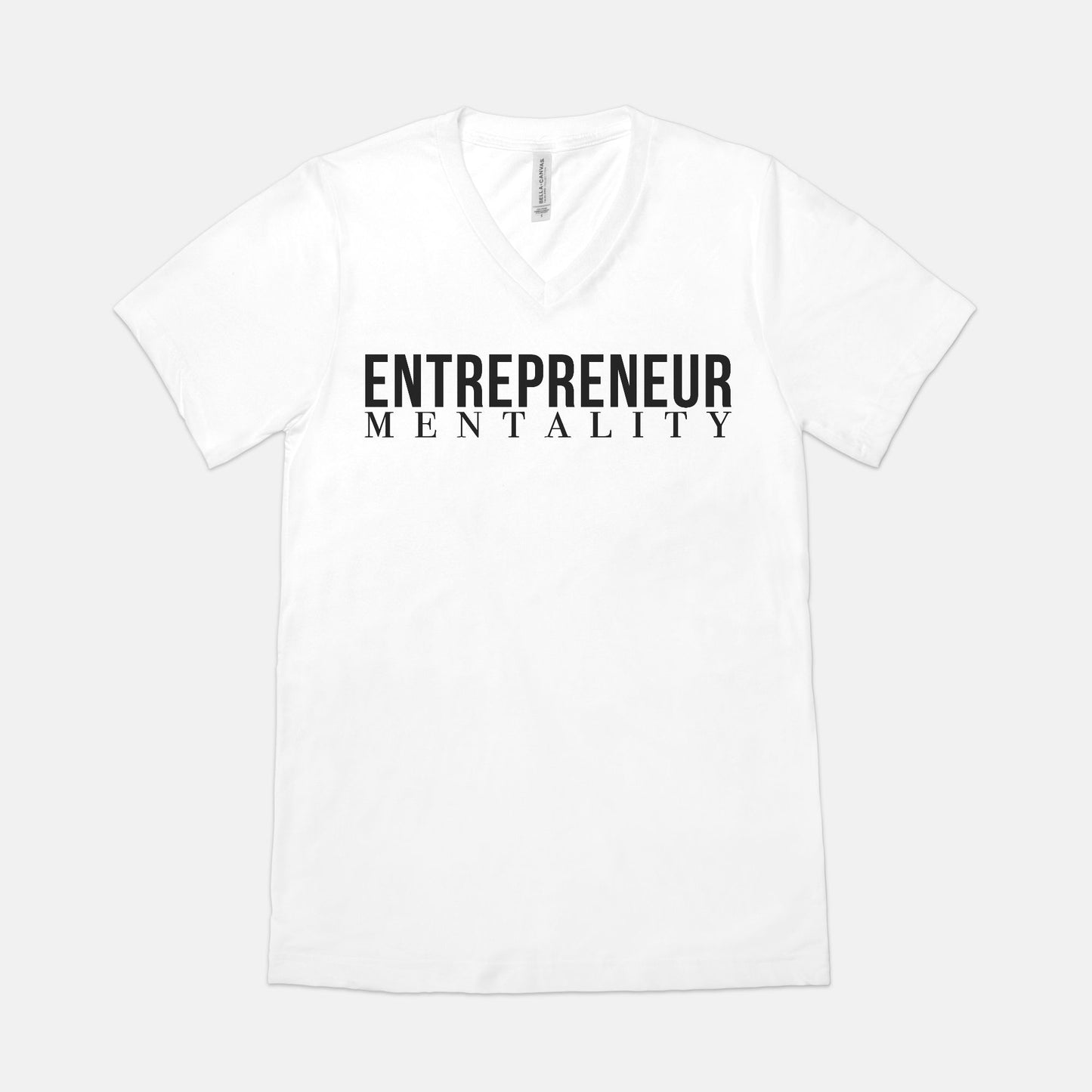 Embody entrepreneurial spirit with Bella Canvas Unisex Triblend V-Neck Short Sleeve Tee 3415 - Entrepreneur Mentality, from Designs On The Go. Elevate your style with confidence and ambition.