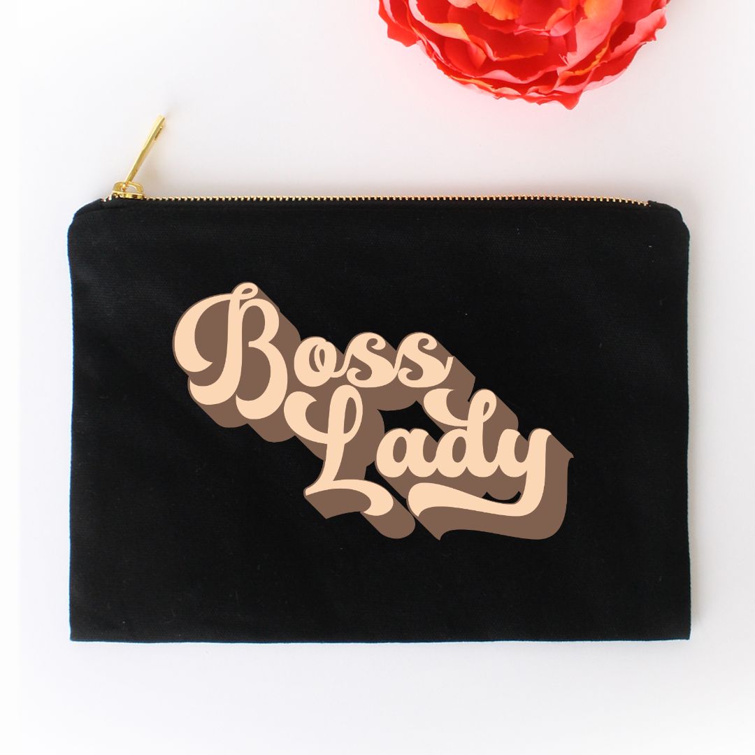 Zipper Canvas Bag - Boss Lady Retro