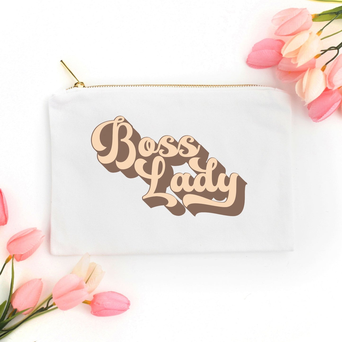 Zipper Canvas Bag - Boss Lady Retro