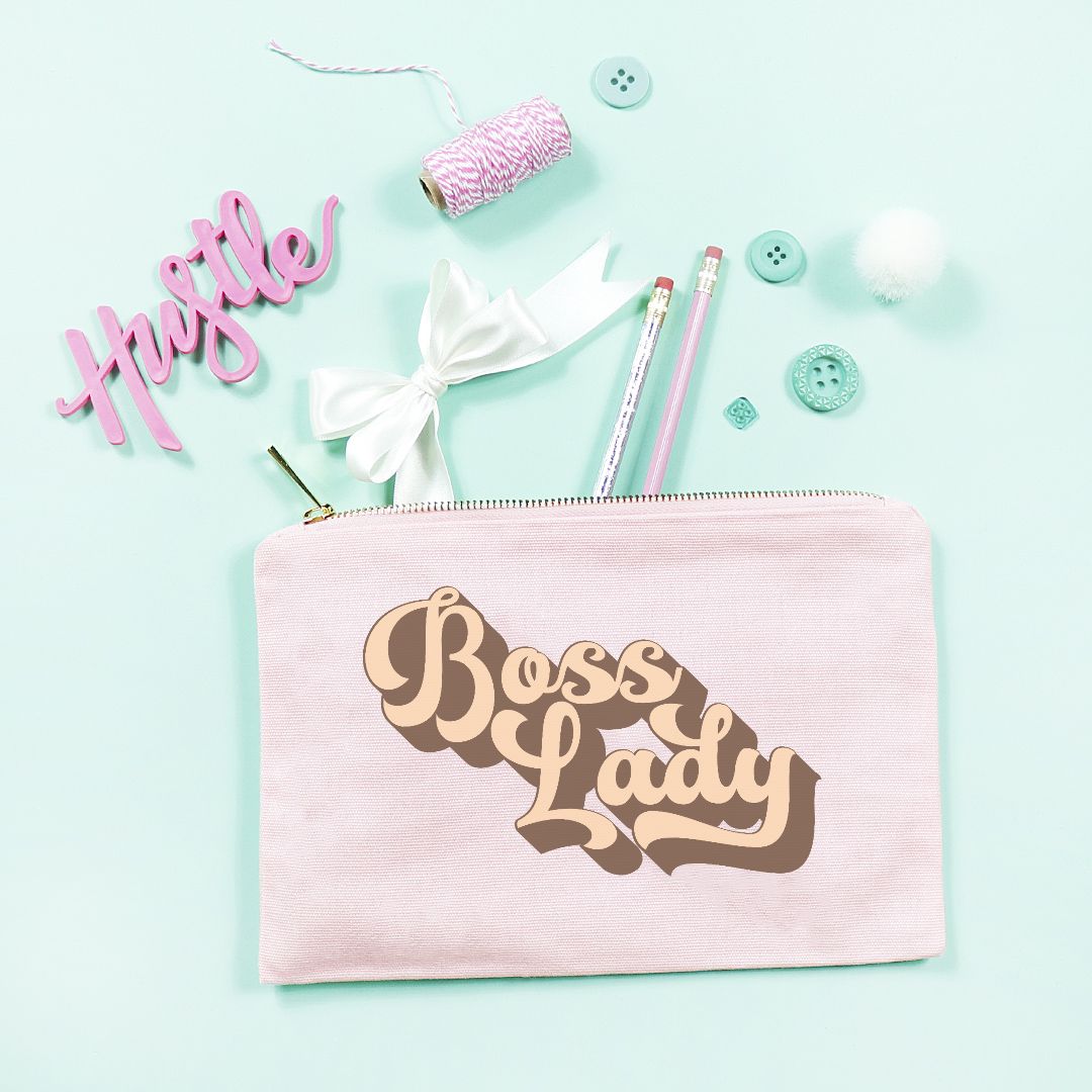 Zipper Canvas Bag - Boss Lady Retro