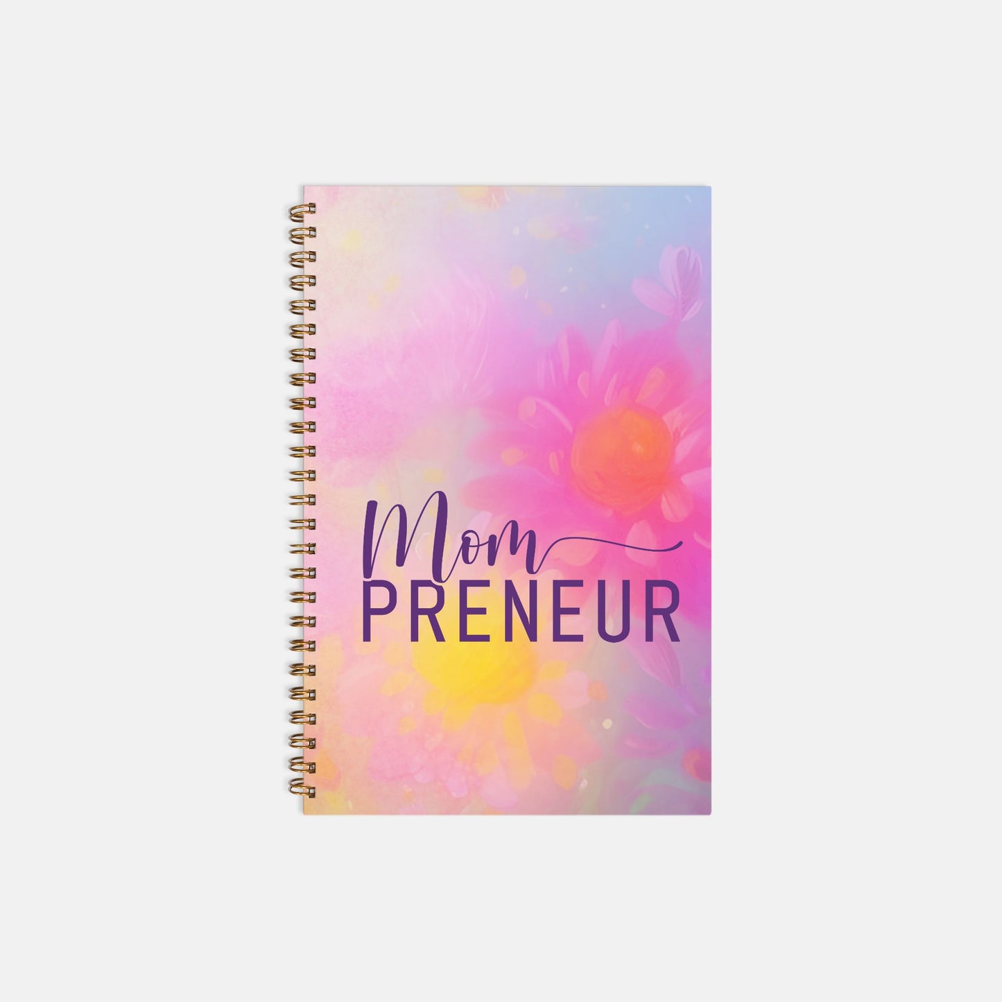 Notebook Hardcover Spiral 5.5 x 8.5 - Mompreneur Fantasy Daisy
