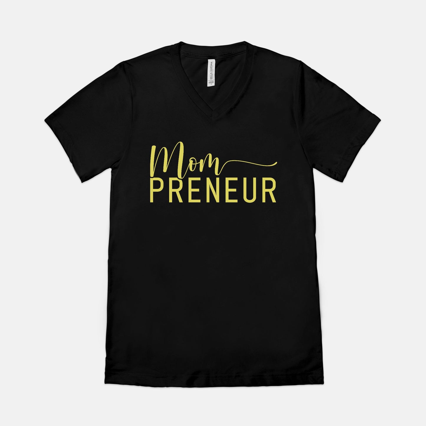 Celebrate mompreneurship with Bella Canvas Unisex Triblend V-Neck Short Sleeve Tee 3415 - Mompreneur, from Designs On The Go. Elevate your style and entrepreneurial spirit effortlessly.