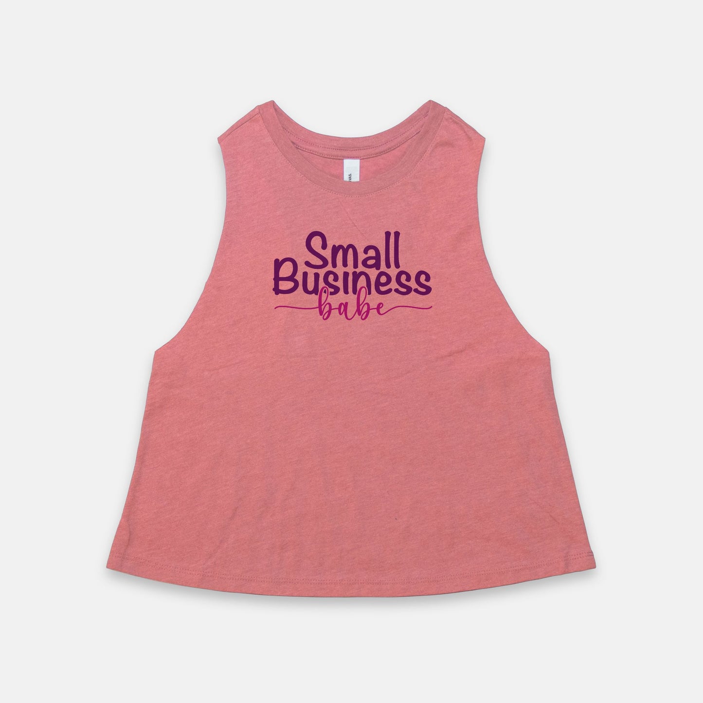 Celebrate small business ownership with Bella Canvas Racerback Cropped Tank 6682 - Small Business Babe, from Designs On The Go. Elevate your entrepreneurial style effortlessly.