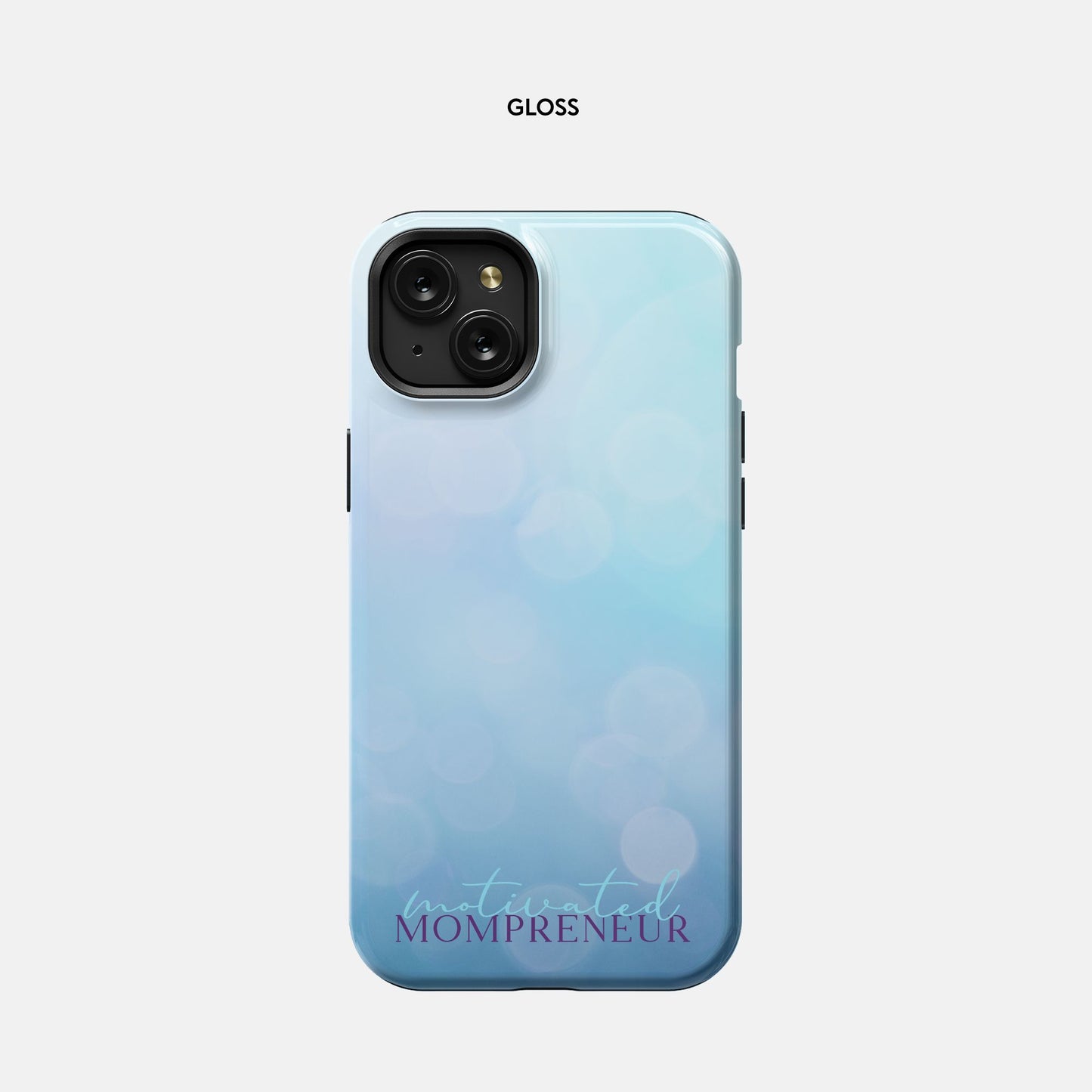 iPhone 15 Plus MagSafe Tough Case - Motivated Mompreneur Icy Blue