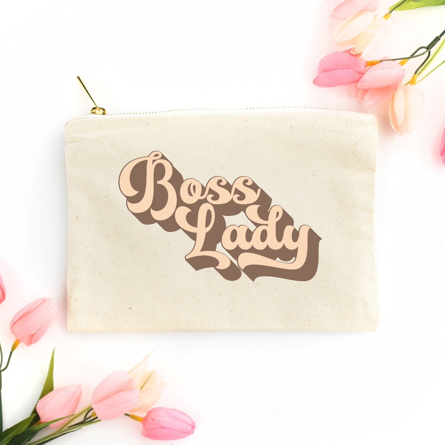 Zipper Canvas Bag - Boss Lady Retro