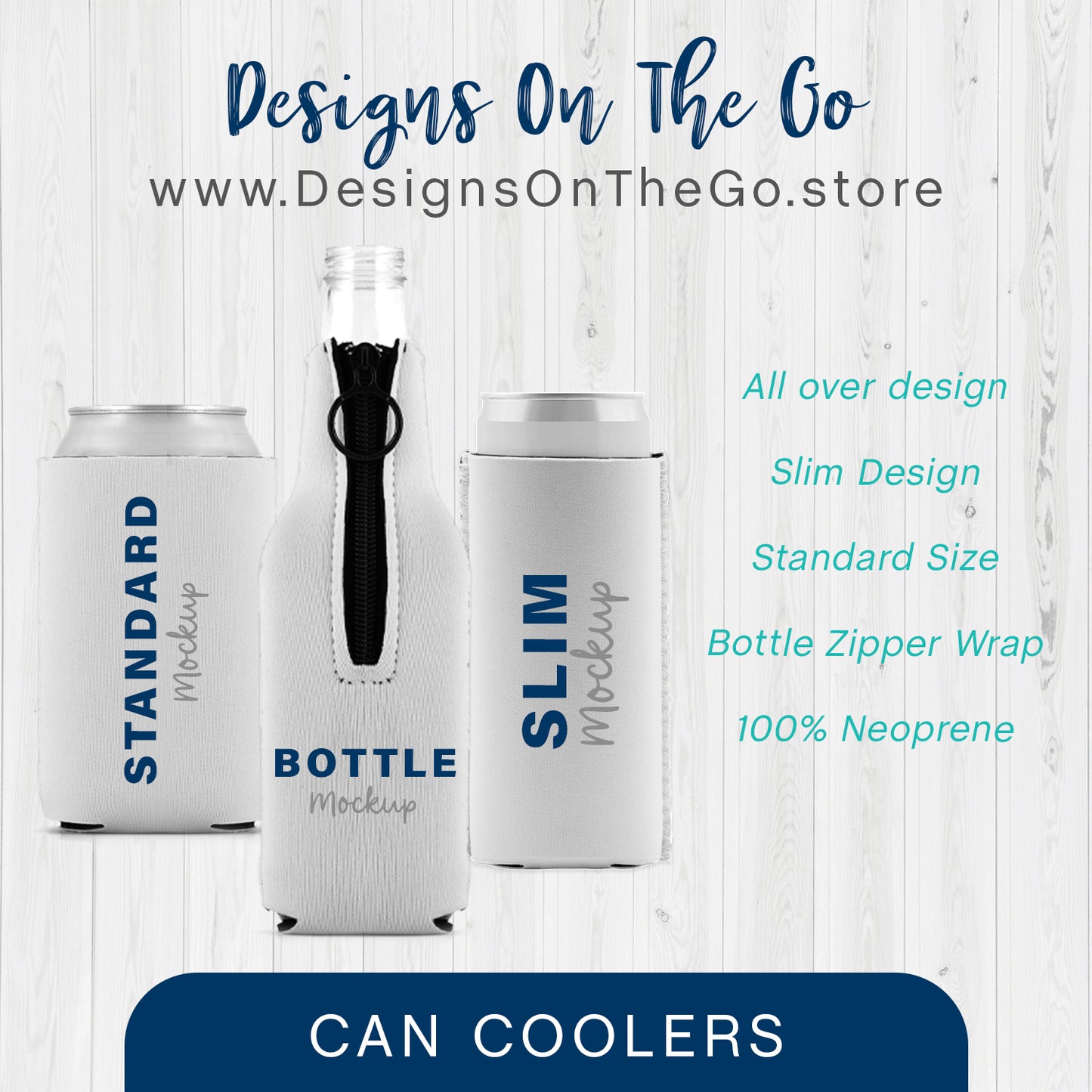 Keep your drinks cool in style with our Custom Can Cooler from Designs On The Go. Personalize your beverage experience with vibrant designs, perfect for any occasion, from picnics to parties. Let Designs On The Go help you elevate your business.