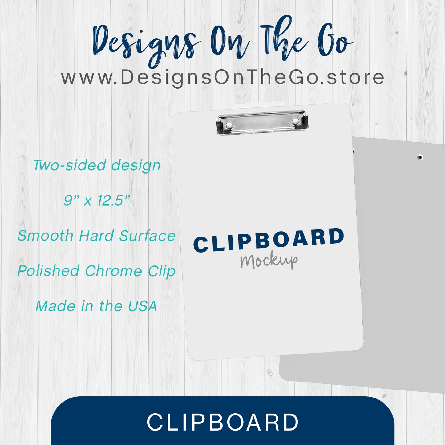 Transform your workspace with our Custom Clipboards from Designs On The Go! Ideal for promotions and personalized gifts, these sturdy clipboards combine functionality with style. Available in a variety of colors and customizable with your logo or design, they make organizing tasks effortless and professional.