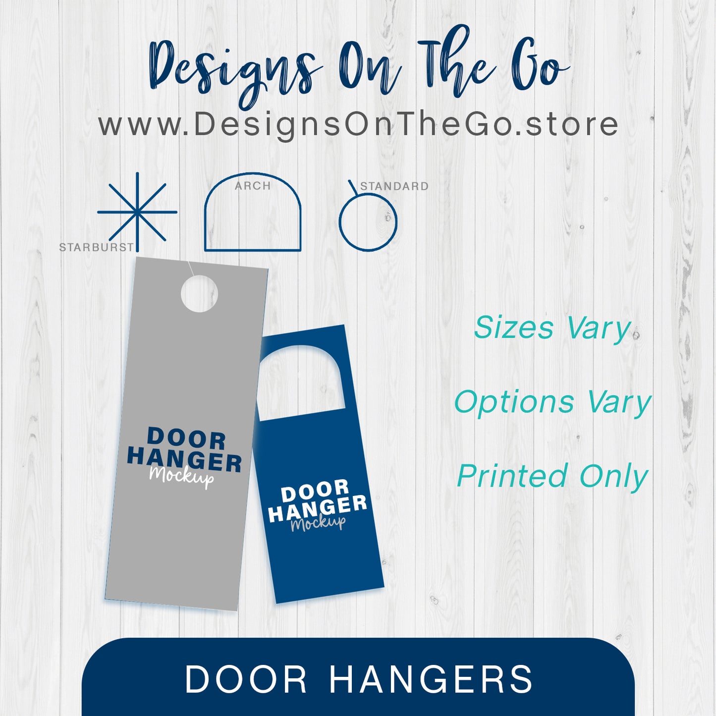 Make a statement with our Door Hangars from Designs On The Go. Perfect for promoting your brand or adding a personal touch to your space, these customizable hangars are both functional and stylish. Ideal for businesses or events, they’re a great way to grab attention and create memorable impressions.