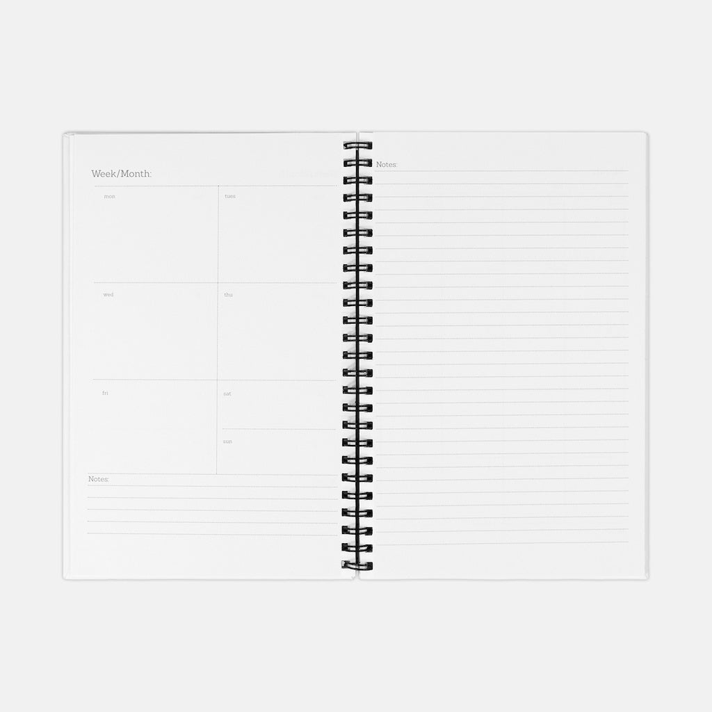 Planner Hardcover Spiral 5.5 x 8.5 - Pink Paint Swirl