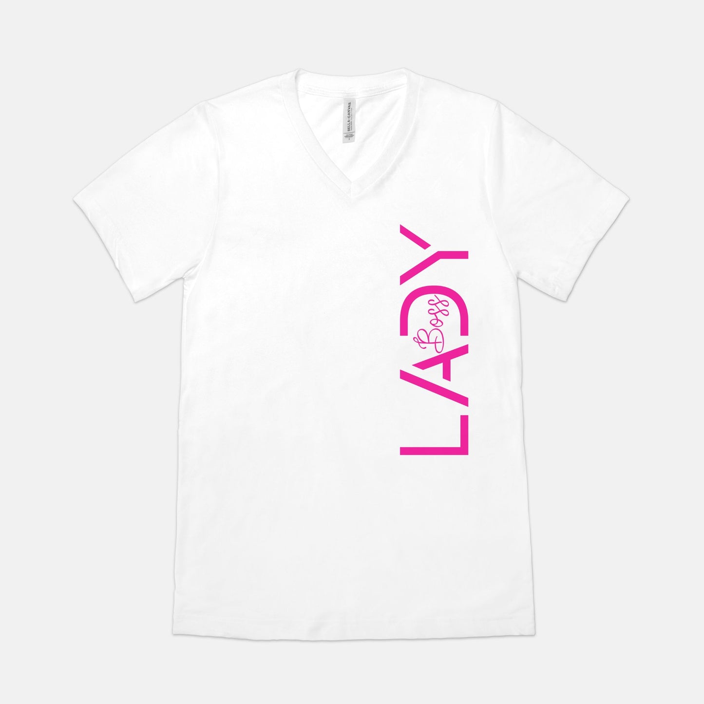 Step into modern elegance with Bella Canvas Unisex Triblend V-Neck Short Sleeve Tee 3415 - Boss Lady Classy Modern, from Designs On The Go. Elevate your look with chic sophistication.