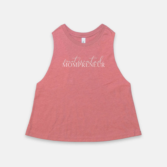 Elevate your entrepreneurial journey with Bella Canvas Racerback Cropped Tank 6682 - Motivated Mompreneur, by Designs On The Go. Celebrate drive and style effortlessly.