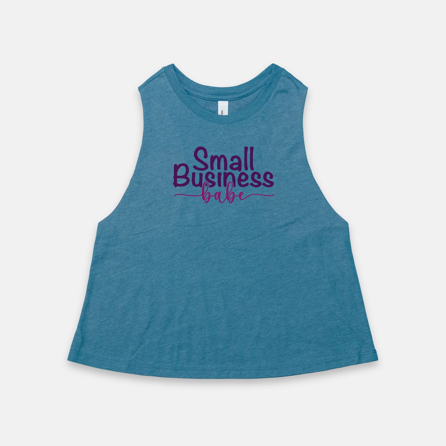 Celebrate small business ownership with Bella Canvas Racerback Cropped Tank 6682 - Small Business Babe, from Designs On The Go. Elevate your entrepreneurial style effortlessly.
