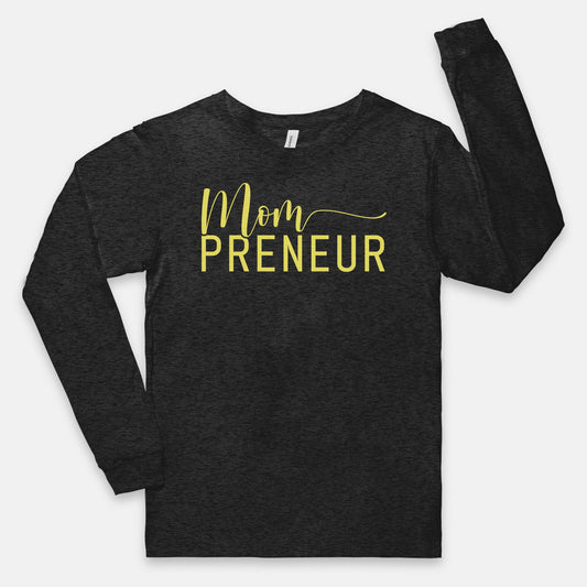 Celebrate the power of mompreneurs with the Bella Canvas Unisex Jersey Long Sleeve Tee 3501 - Mompreneur, from Designs On The Go. Elevate your style and business spirit with this comfortable, chic design that honors the dedication and hustle of entrepreneurial moms.