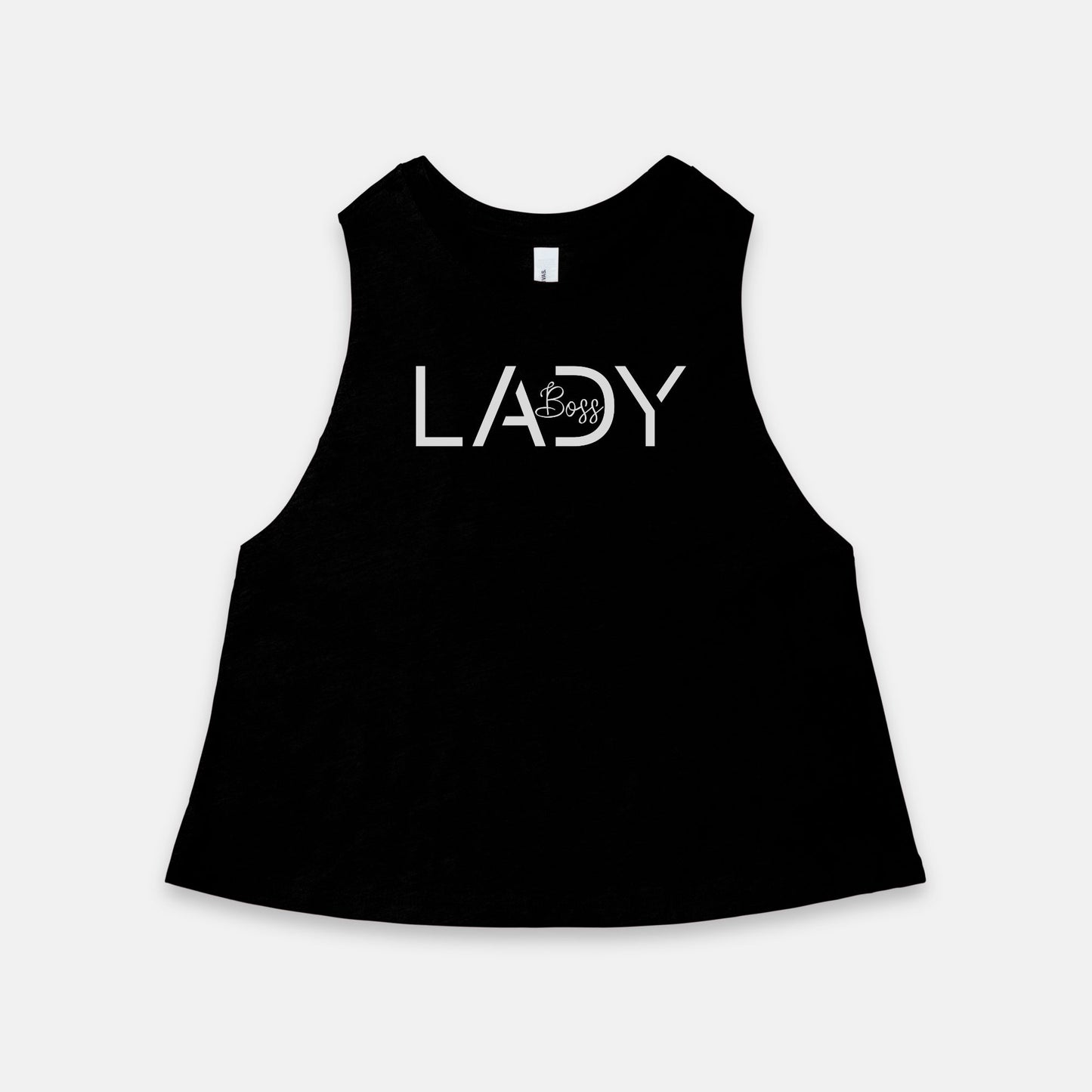 Step into modern elegance with the Bella Canvas Racerback Cropped Tank 6682 - Boss Lady Modern, from Designs On The Go. Elevate your wardrobe effortlessly.