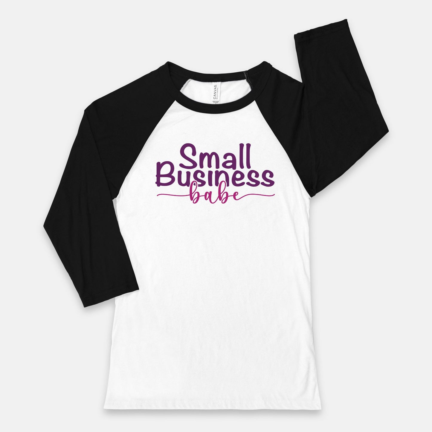 Celebrate small business ownership with Bella Canvas Unisex Baseball T-Shirt - 3200 - Small Business Babe, from Designs On The Go. Elevate your entrepreneurial style effortlessly.