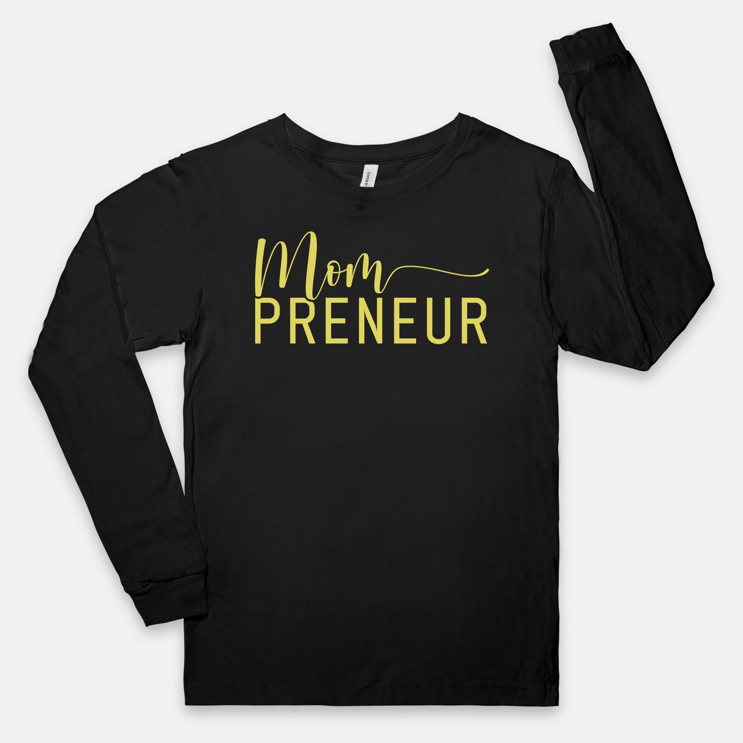 Celebrate the power of mompreneurs with the Bella Canvas Unisex Jersey Long Sleeve Tee 3501 - Mompreneur, from Designs On The Go. Elevate your style and business spirit with this comfortable, chic design that honors the dedication and hustle of entrepreneurial moms.