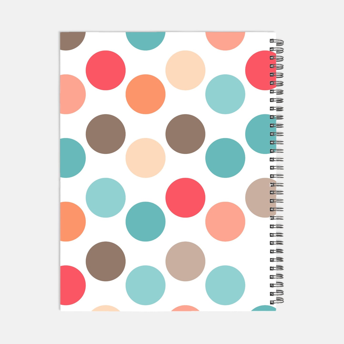 Notebook Softcover Spiral 8.5 x 11 - Boss Lady Retro Polka Dot