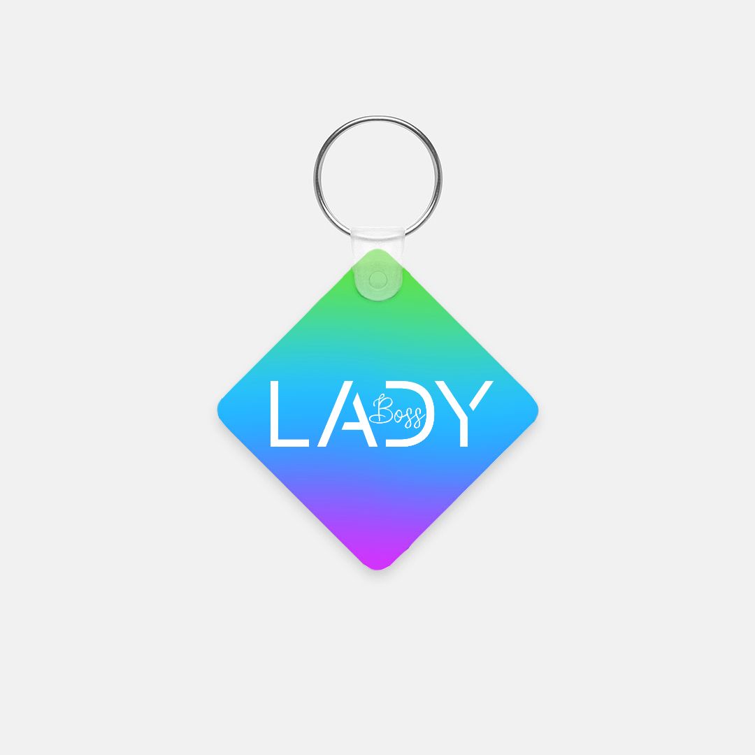 Key Chain (Square) - Boss Lady Modern TriColor