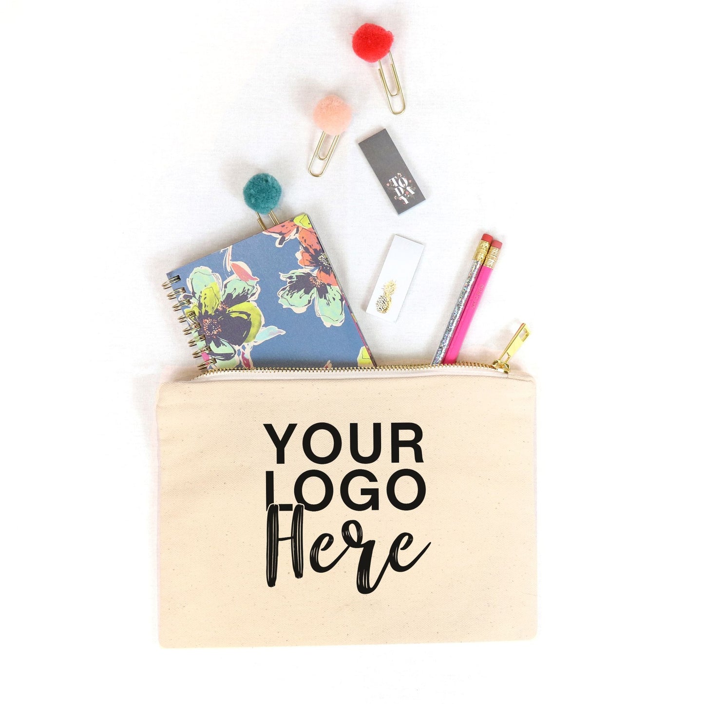 Zipper Canvas Bag - Logo Only
