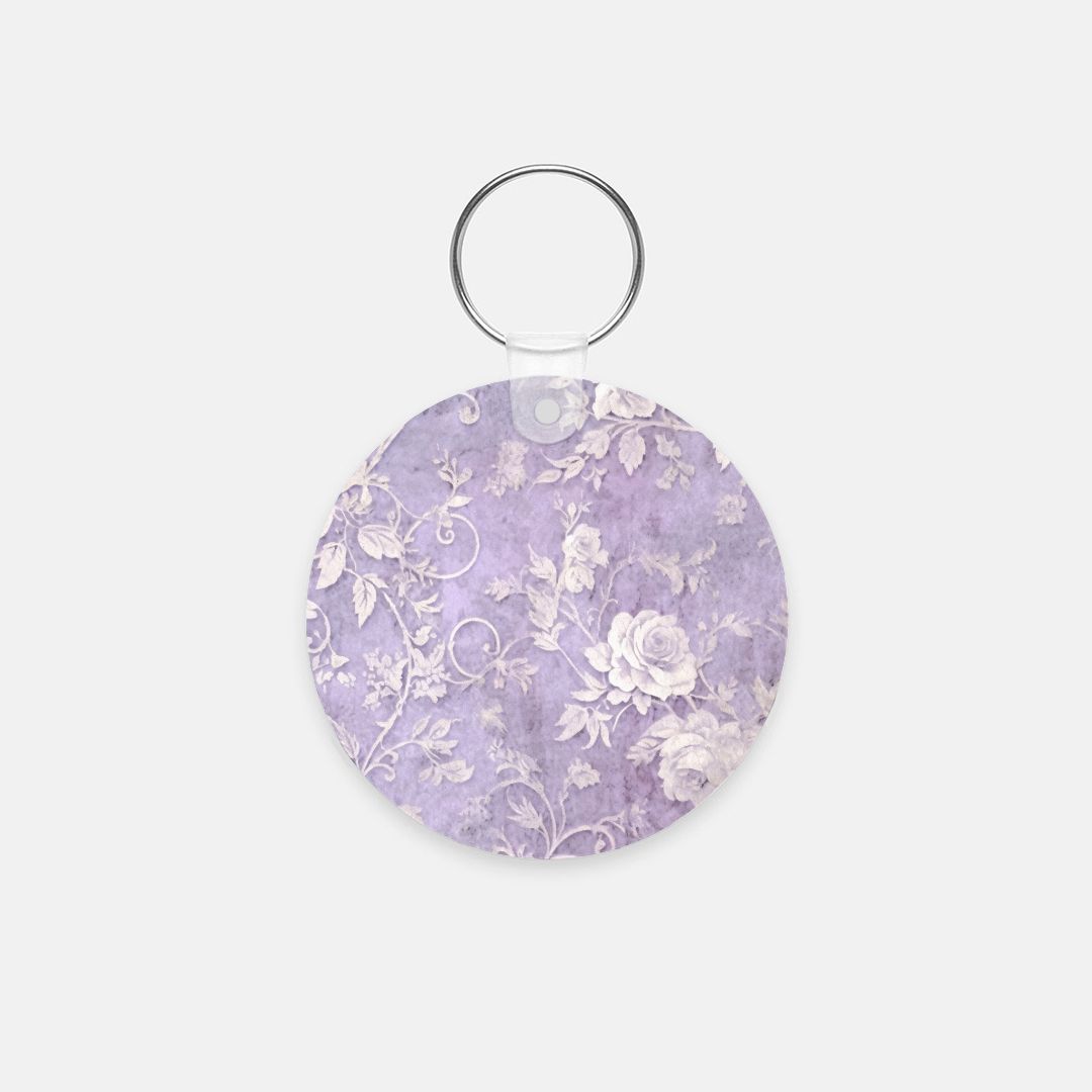 Key Chain (Round) - Vintage Rose
