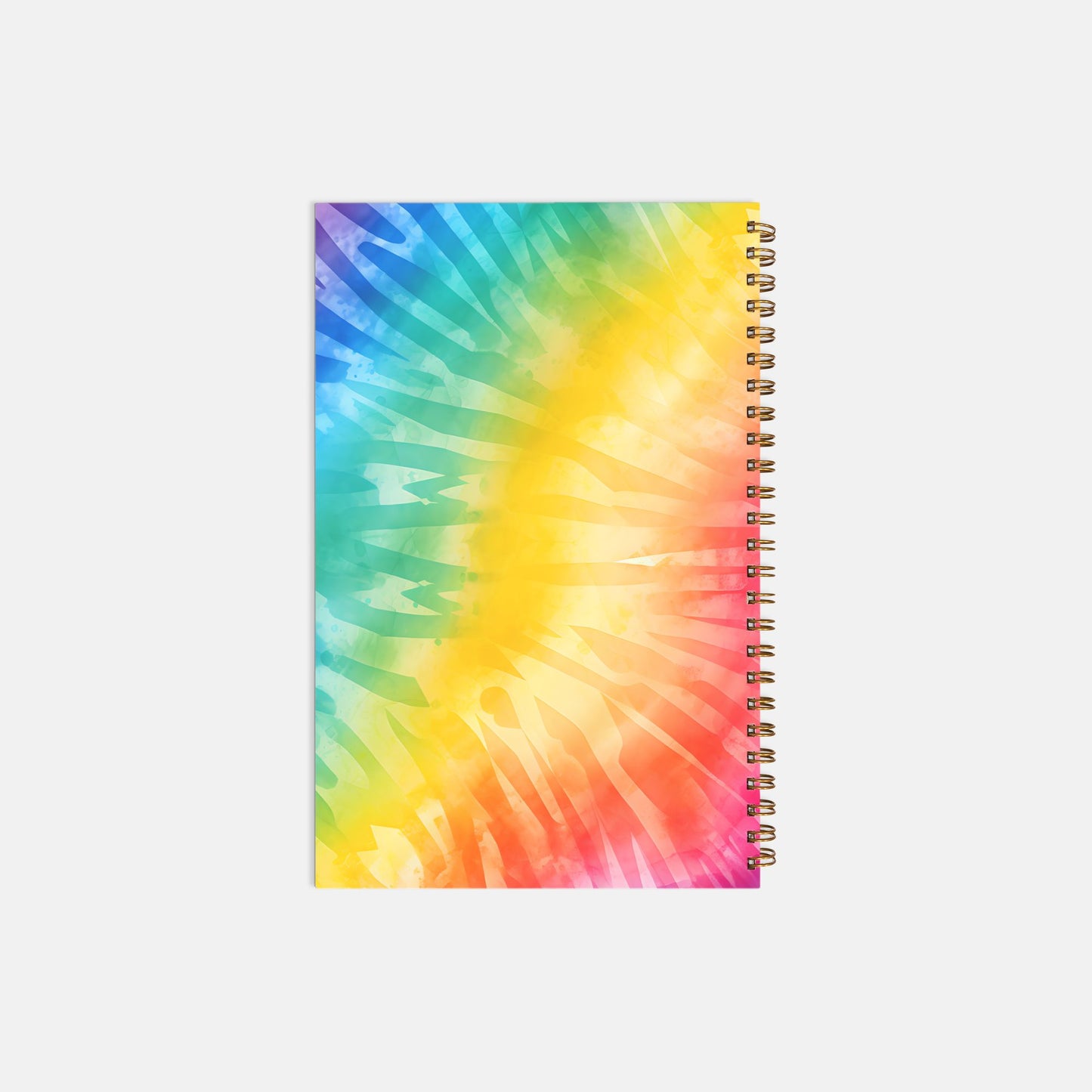 Notebook Softcover Spiral 5.5 x 8.5 - Rainbow Tie Dye
