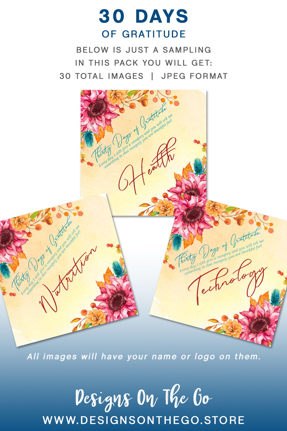 Thankfulness Themed Social Media Packs
