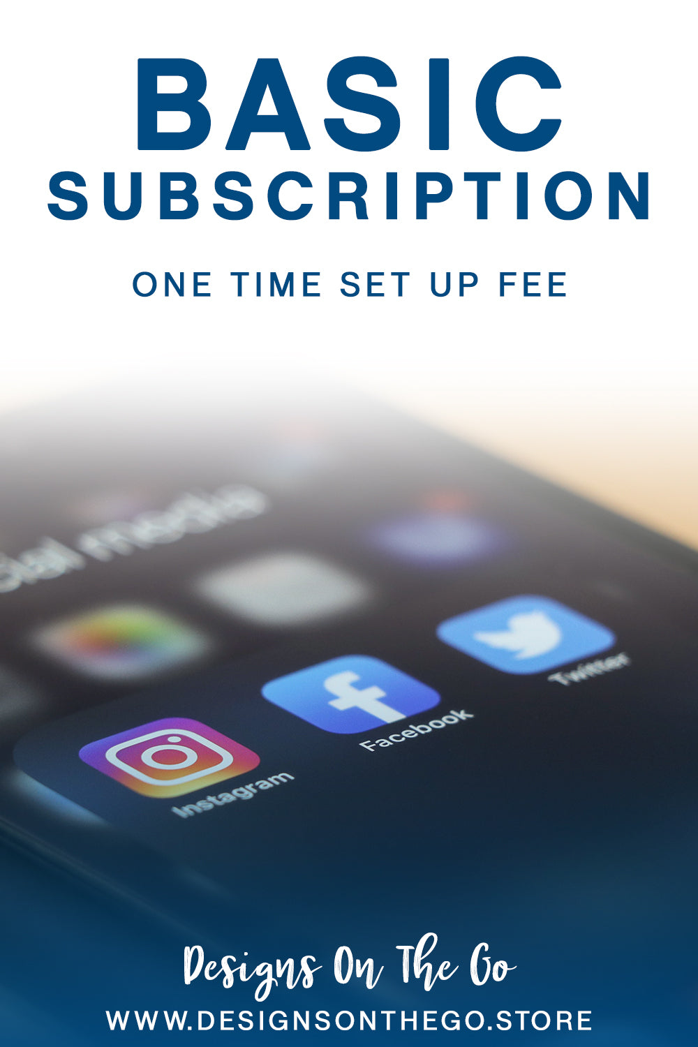 Start your branding journey hassle-free with Designs On The Go Basic Subscription Setup Fee. Elevate your brand with ease.