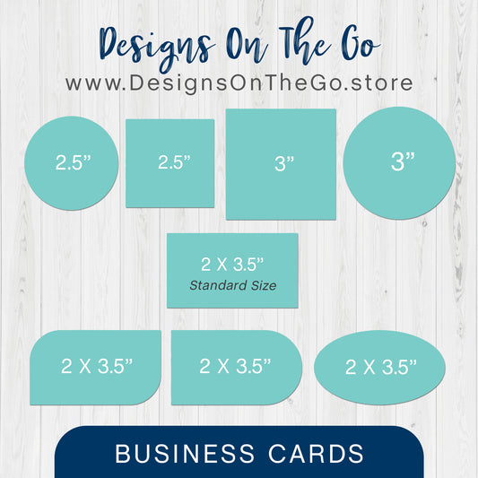 Make a lasting impression with our Business Cards from Designs On The Go. Elevate your networking game with sleek, professional designs that reflect your brand's identity effortlessly. Perfect for leaving a memorable mark on potential clients and partners.