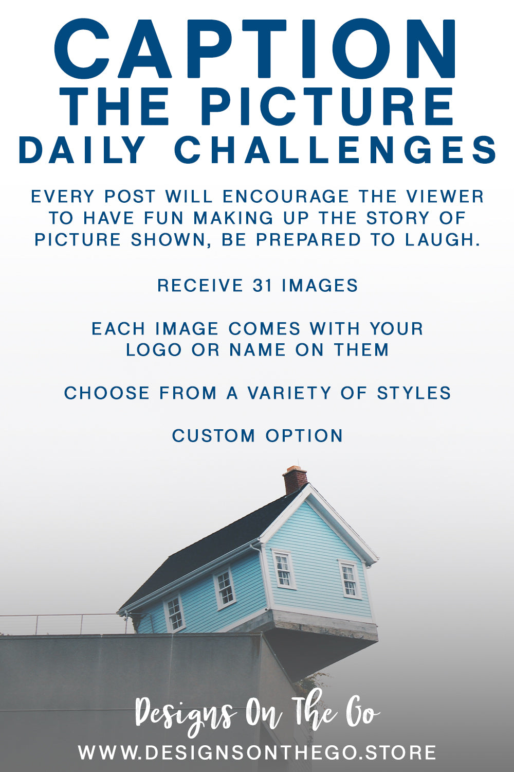 Unleash your creativity with Caption the Picture Daily Challenges from Designs On The Go! Perfect for social media engagement, our daily prompts inspire fun and witty captions to boost interaction and grow your online presence. Ideal for influencers, marketers, and anyone who loves a good challenge!