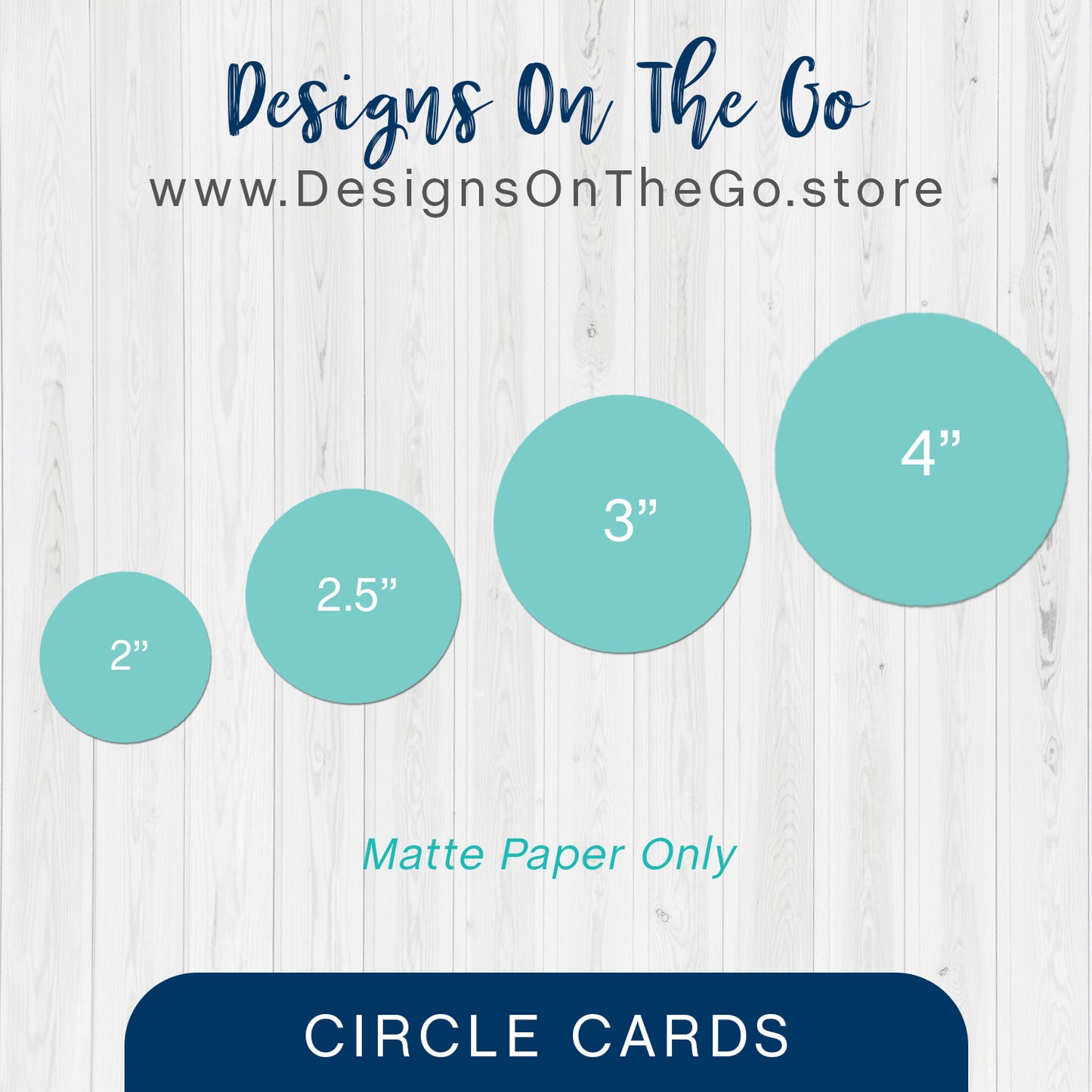 Enhance your marketing with our Circle Cards from Designs On The Go! Perfect for memorable business cards, unique invitations, or stylish thank you notes, these eye-catching round cards make a lasting impression. Stand out with high-quality, custom-designed circle cards for any occasion.