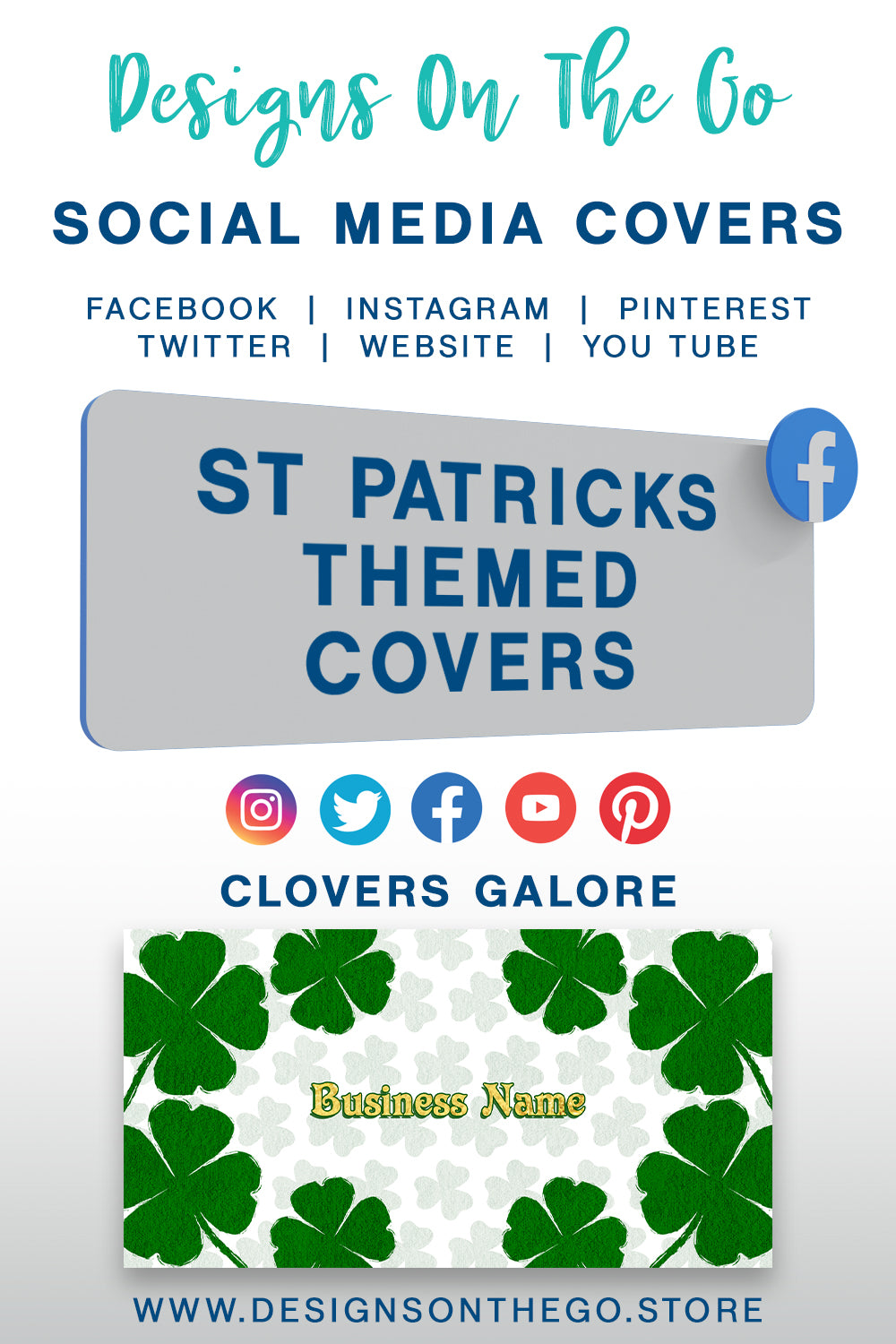 St Patricks Themed Social Media Covers