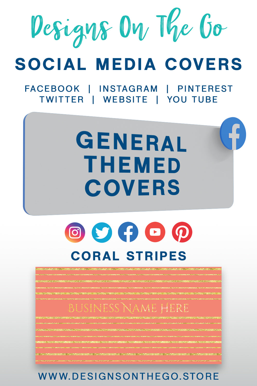Elevate your online presence with the General Themed Social Media Covers from Designs On The Go! Our vibrant and customizable designs help you stand out across platforms. Perfect for any brand, these covers enhance your social media profile, making it more engaging and visually appealing. Upgrade your branding effortlessly!