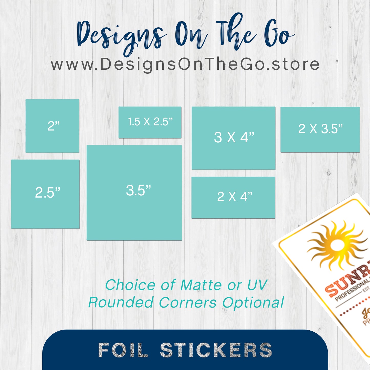 Add a touch of glamour to your projects with our Foil Stickers from Designs On The Go! These eye-catching stickers feature stunning metallic finishes, perfect for enhancing gifts, scrapbooks, or planners. Durable and versatile, our foil stickers make every item pop, adding a unique flair to your creations. Transform your art with style!