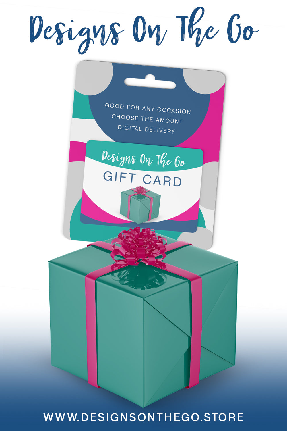 Give the gift of creativity with the Designs On The Go Gift Card! Perfect for any occasion, this gift card allows your loved ones to explore a wide range of custom products, from apparel to promotional items. Let them choose what they love most while supporting a small business. Shop now and share the joy!