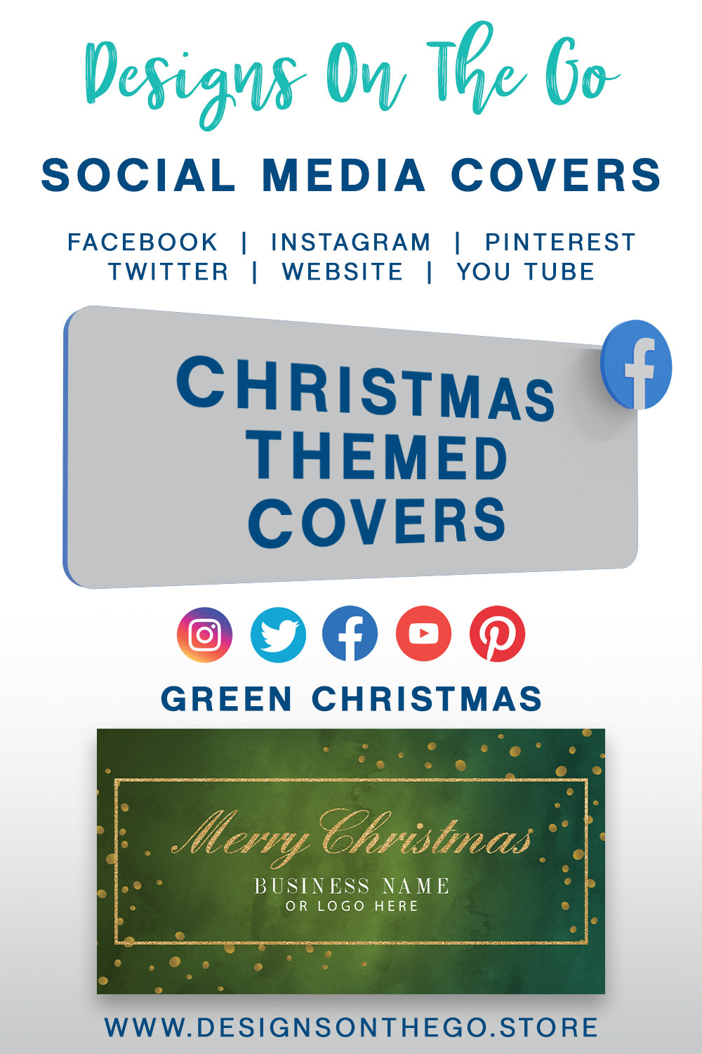 Get festive with our Christmas-themed social media covers from Designs On The Go! Perfect for adding holiday cheer to your online presence, these beautifully designed covers will make your profiles stand out. Celebrate the season in style and give your social media a merry makeover today!