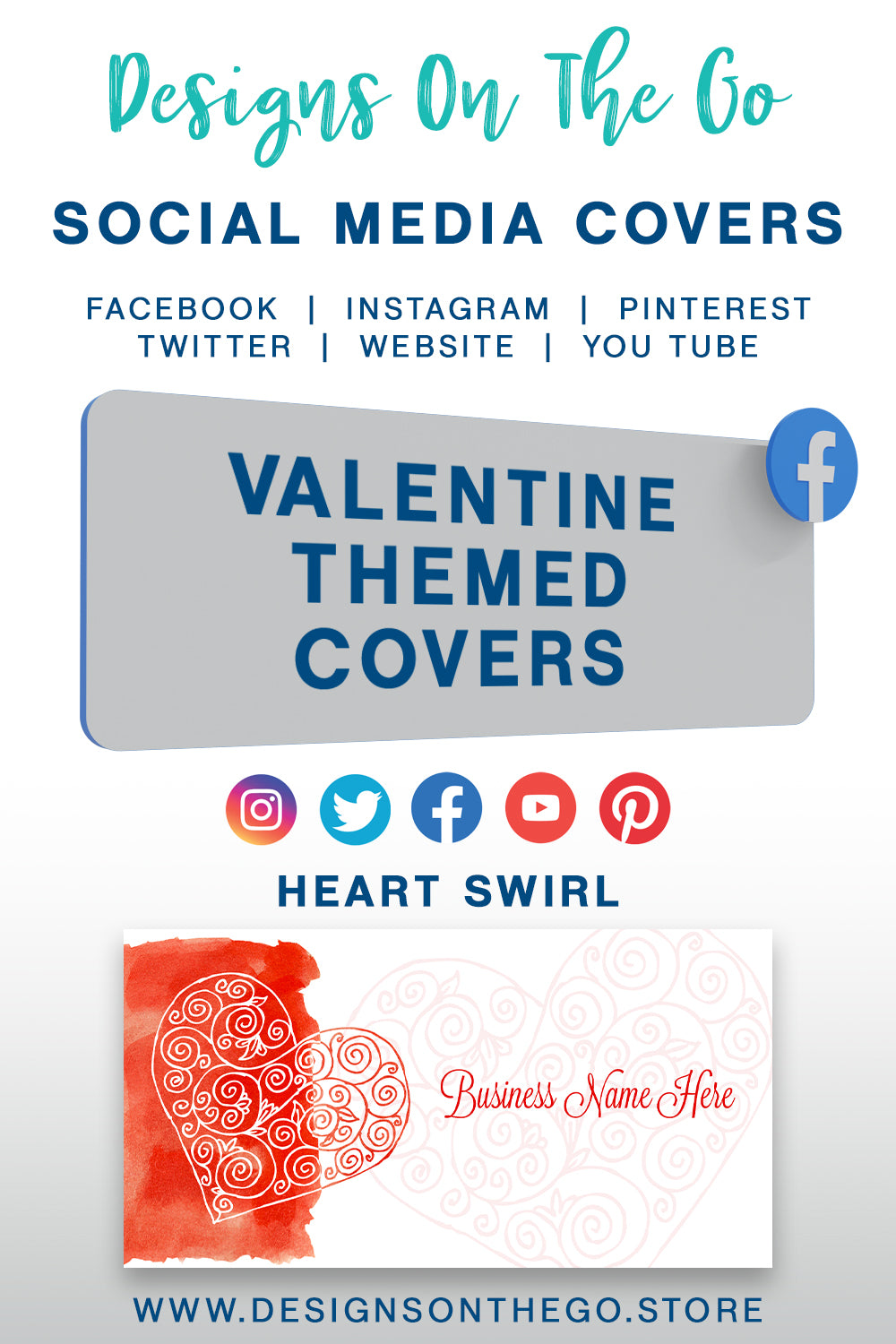 Valentine Themed Social Media Covers
